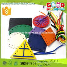 Hot Sale Novos produtos Shape Lacing Wooden Educational Toy